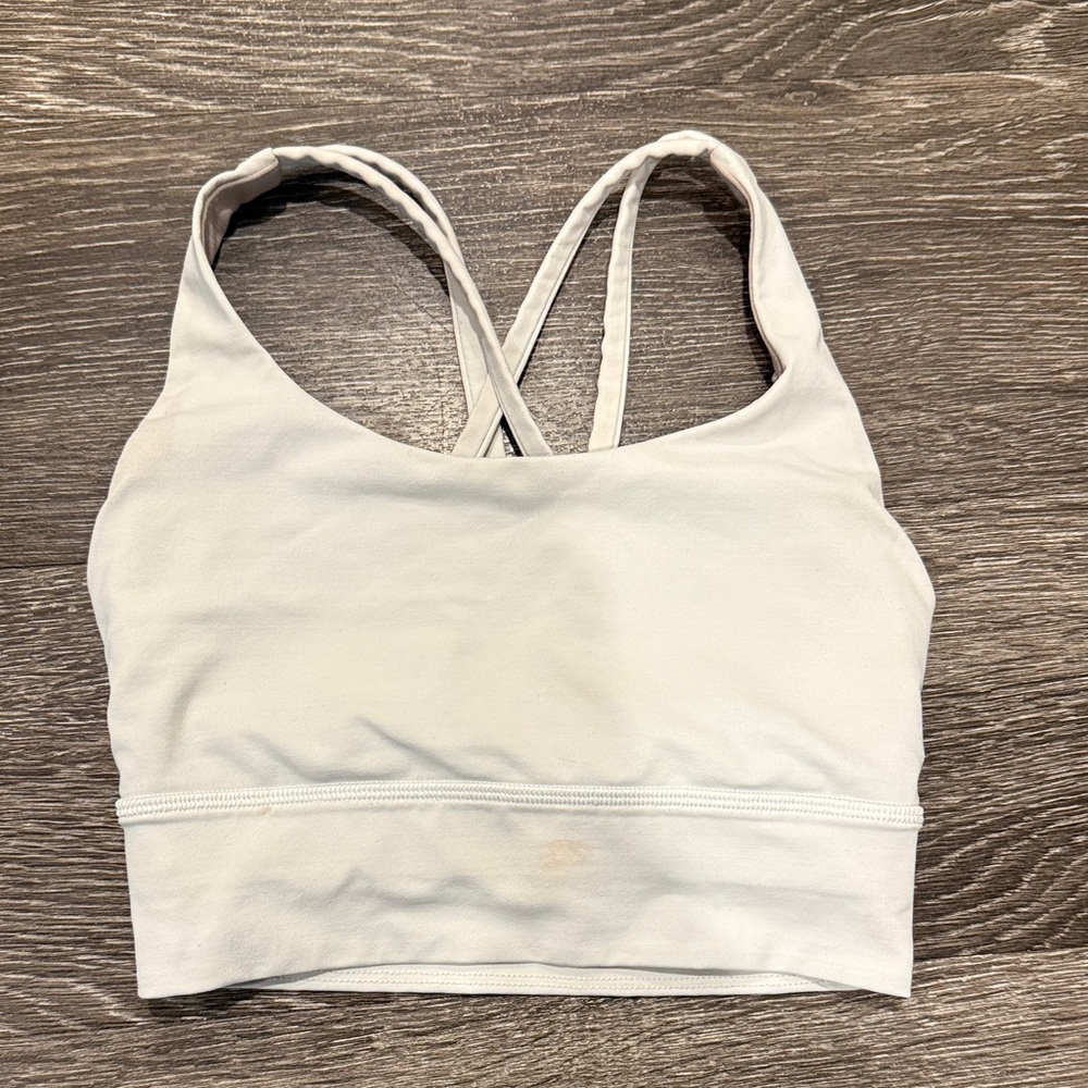 Lululemon White Energy Sports Bra size 2